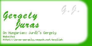 gergely juras business card